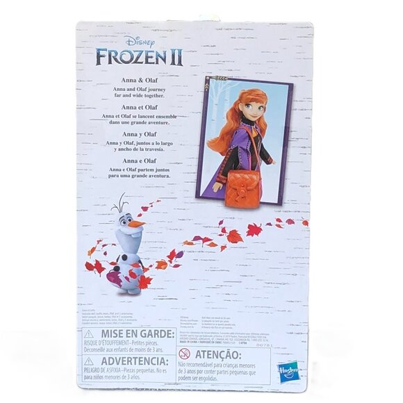 New in Box-Hasbro Disney Frozen Anna Doll with Buildable Olaf Figure & Backpack - Picture 12 of 15